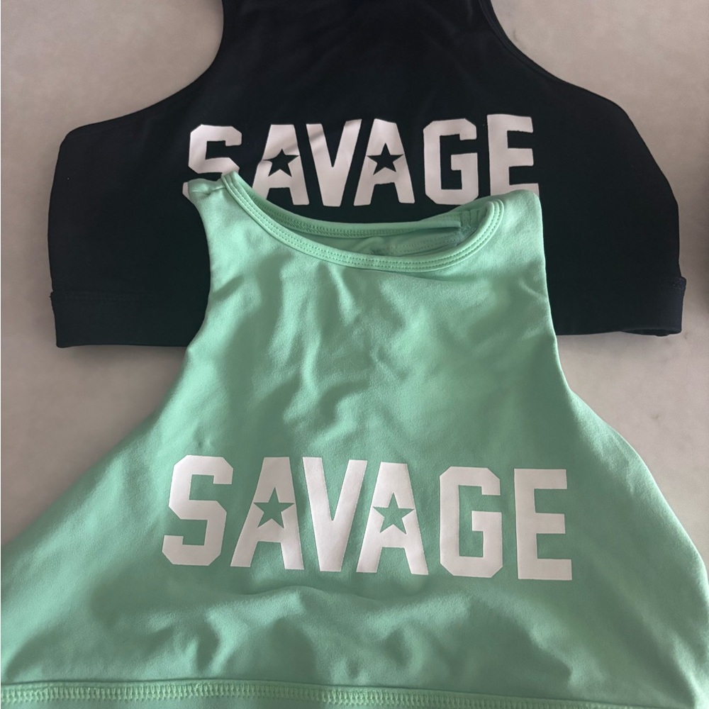 Savage Barbell Women's Sports Bra - Mint, Black, Olive